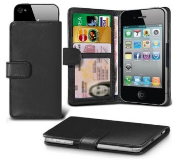 Preview: Handyhülle Handyetui iLchev Universal - Leder schwarz - LG X Power